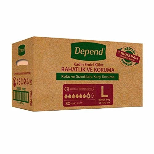 Depend Medikal Emici Külot Kadın Large 30'lu