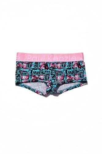 Desenli Kadın Boyshort Külot – Unique Effect – Love Bunny