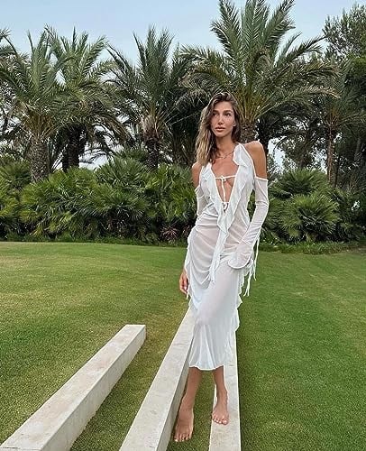 Desert Rose Collection White Tulle Pareo