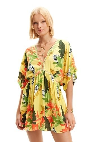 Desigual V Yaka Desenli Kısa Elbise, 5003152493