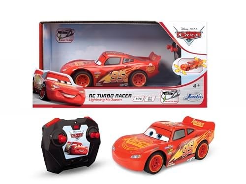Dickie, 203084028, RC Arabalar Şimşek McQueen Turbo Yarışçısı, 17 cm, Uzaktan Kumandalı Oyuncak Araba, USB Üzerinden Şarj, Lisanslı, RC Cars Lightning McQueen Turbo Racer