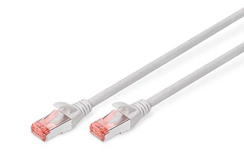 Digitus Professional Cat 6 S-FTP optik ara bağlantı kablosu 0,25 m Gri DK-1644-0025 | 1 Gbit/s – PoE++ – AWG 27/7 – LSZH – RJ45 ağ kablosu yama kablosu – Cat 6A ve Cat 7 ile uyumlu
