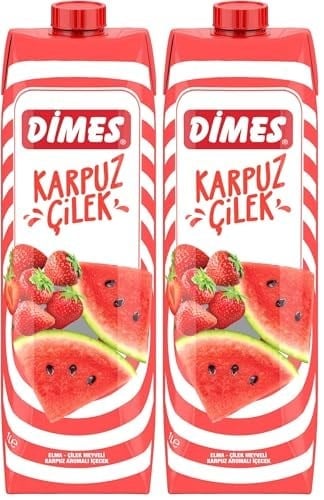 Dimes Karpuz Çilek İçeceği 1 L 2li paket