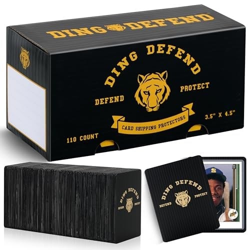 Ding Defend 110 Paket Ticaret Kartı Koruyucuları - Sert Plastik Levha - Kaplan Tasarımı - 9,5 x 11,5 cm