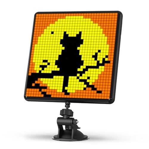 Divoom Pixoo-max Çok Amaçlı Dijital Fotoğraf Çerçevesi Bluetooth, 32 X 32 Programlanabilir Piksel Sanat Led Ekran, Oyun Aksesuarları, Neon Işık Oda Dekorasyonu için, Pencere Tabela (Siyah)