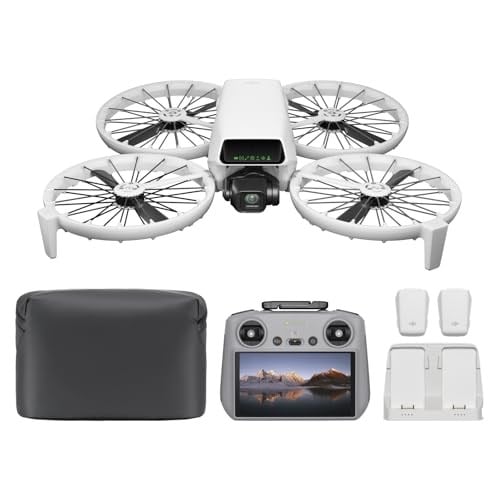 DJI Flip Fly More Combo DJI RC 2 GL Drone Gri | Yetişkinler için 4K UHD Kameralı Drone, Palm Kalkış, Otomatik Dönüş, Akıllı Uçuş, 93 Dakika Uçuş Süresi için 3 Pil