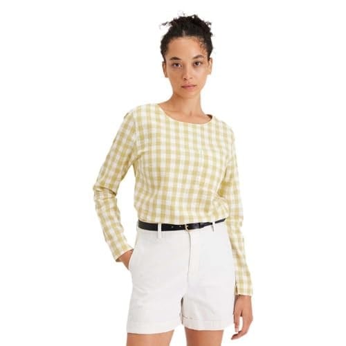 Dockers Arka Düğmeli Regular Fit Bluz Tişört Kadın