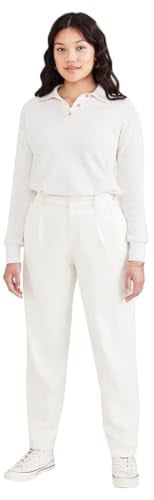 Dockers High Waist Pleated Original Khaki Tapered Pantolon Klasik Pantolon Kadın