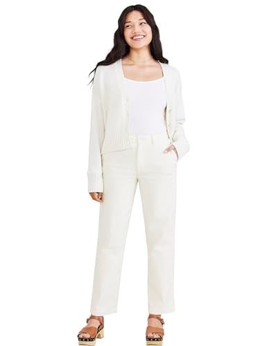 Dockers High Waisted Chino Straight Fit Pantolon Pantolon Kadın Bej 28W/ L