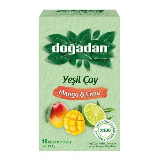 Doğadan Yeşil Çay Mango & Lime (18'li)