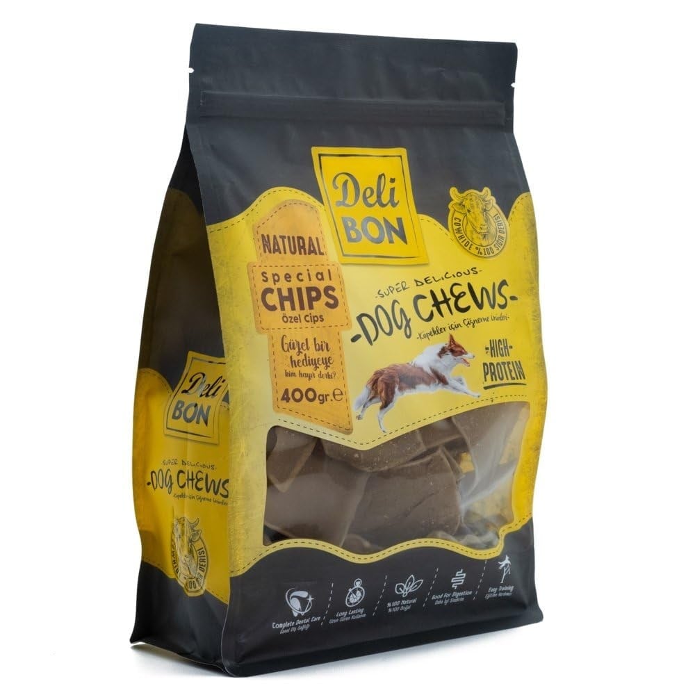 Doggie Delibon Deri Cips, 400Gr, Naturel, 400Gr