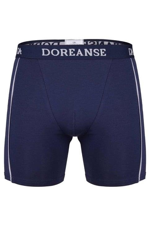 Doreanse Erkek Modal Çizgili Lacivert Normal Paça Boxer C0T8N7O1