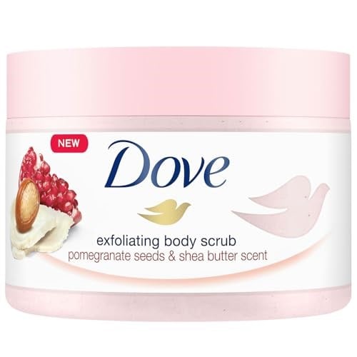 Dove Vücut Peelingi Nar Çekirdeği ve Shea Yağı 225ml Beyaz