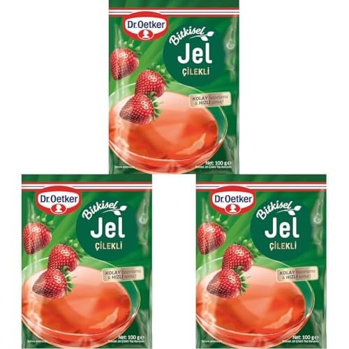 Dr. Oetker Bitkisel Jel Çilek Aromalı 100 Gr 3lü paket