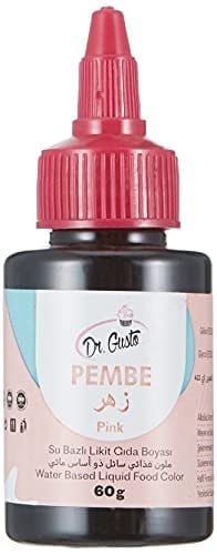 Dr.Gusto Su Bazlı Likit Gıda Boyası 60 Gr Pembe