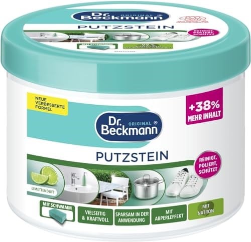Dr. Beckmann Temizlik taşı | tüm ev için evrensel temizleyici | temizlik süngeri dahil | 550 g