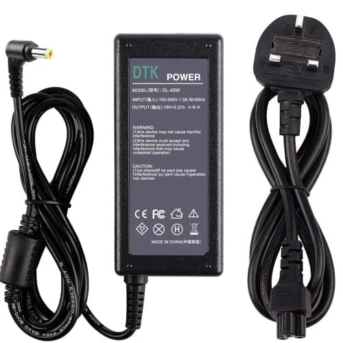 DTK 19V 2.37A 45W Laptop Şarj Cihazı Acer Notebook Bilgisayar PC Güç Kablosu Kaynağı Kurşun AC Adaptörü Aspire ES V E TravelMate Konnektör: 5.5 * 1.7mm (uygun değil 3mm* 1.1mm)