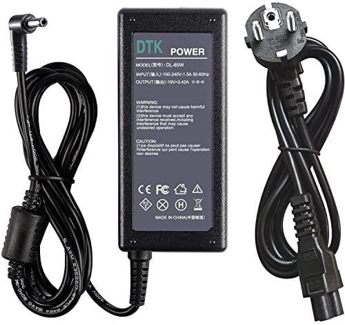 DTK® Şarj cihazı 19V 3,42A 65W Notebook Laptop Şarj kablosu AC Toshiba Lenovo Medion fiş için: 【5,5 x 2,5mm】 Taşınabilir bilgisayar için şarj cihazı güç kaynağı pil güç kaynağı