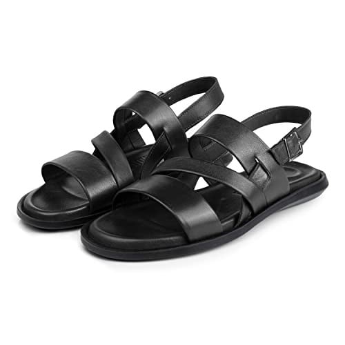 Ducavelli Roma Hakiki Deri Erkek Sandalet, Hakiki Deri Sandalet, Ortopedik Taban Sandalet, Hafif Deri Terlik