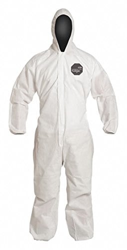 DuPont Kapüşonlu tek kullanımlık tulum, beyaz, XL, 25 adet