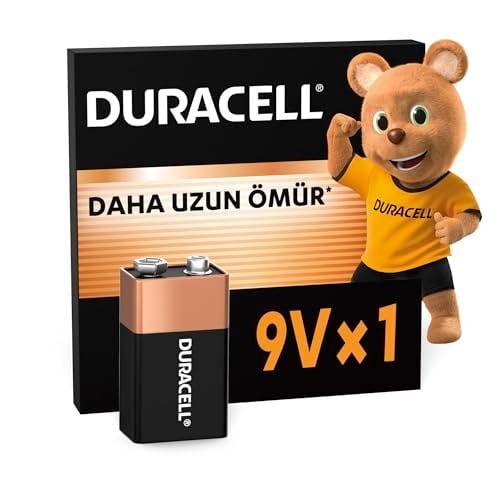 Duracell Basic Alkalin 9V Pil (1'Li Paket) – Çok Amaçlı Alkalin Pil 9V – Daha Uzun Ömürlü – Günlük Cihazlar Için Güvenilir Güç – Plastik Içermeyen Ambalaj - Mn1604