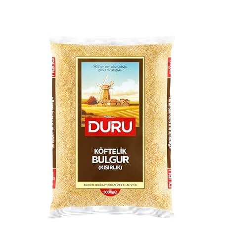 Duru Köftelik Bulgur5 Kg, Doğal Taş Değirmende Üretilmiş, Yüksek Lif ve Protein Kaynağı, Düşük Yağ ve Şeker