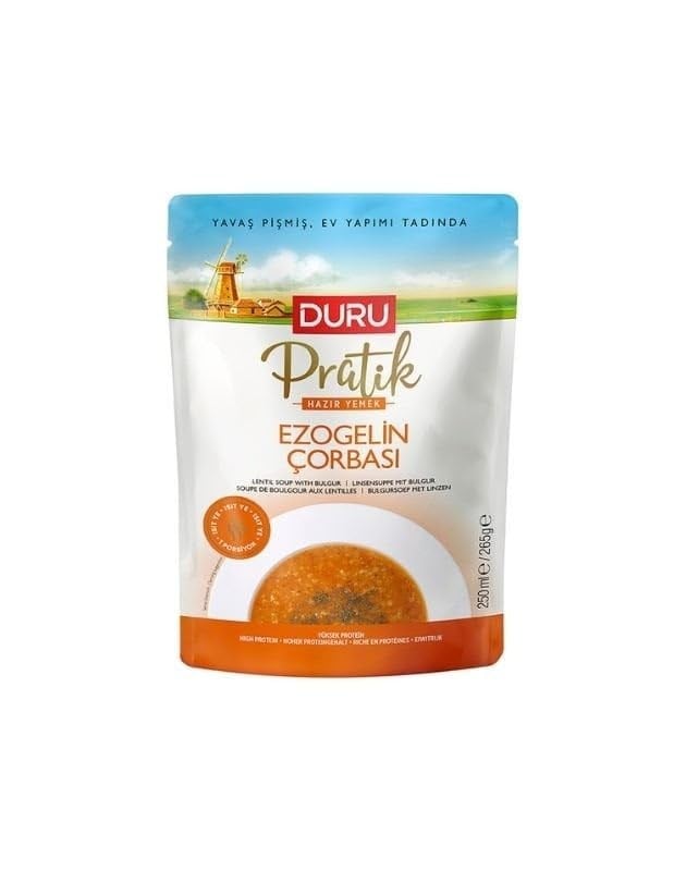 Duru Pratik Hazır Çorbası 250ml – Katkısız & Koruyucusuz, Anında Sıcak Lezzet! (Ezogelin)