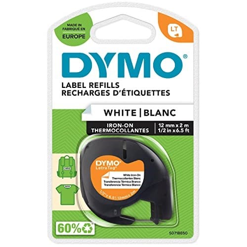 Dymo S0718850, LetraTag Ütü Transfer Şerit (12 mm x 2 mt), Beyaz