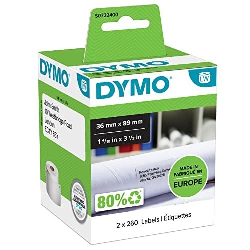 Dymo S0722400, LW Geniş Adres Etiketi, (89x36 mm) 520 Etiket/Paket - (99012) - Seçenekler: 2 Rolls, 2 rotoli