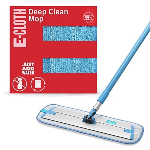 E-Cloth Derinlemesine temizlik silme bezi, mikrofiber, mavi ve gümüş, 1 paket