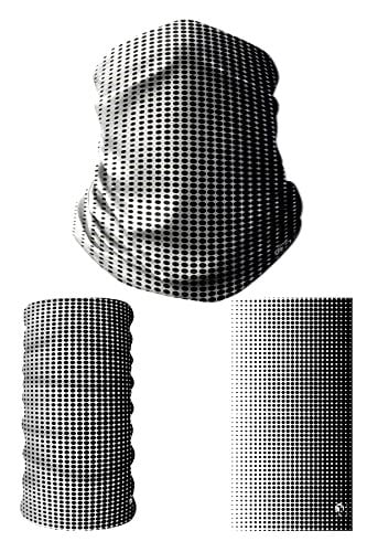 e taktik Multifunctional Black Dots Seamless Knitting UV+ Neckerwear Face Mask Headband Bandana Do Rag Hairband
