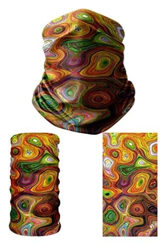 e taktik Multifunctional Coloured Marbling Seamless Knitting UV+ Neckerwear Face Mask Headband Bandana Do Rag Hairband