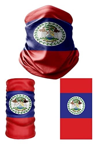 e taktik Multifunctional Flag of Belize Seamless UV+Face Mask Headband Bandana Do Rag Hairband