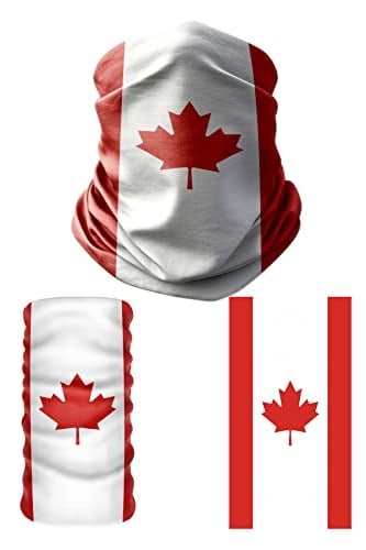 e taktik Multifunctional Flag of Canada Seamless UV+Face Mask Headband Bandana Do Rag Hairband
