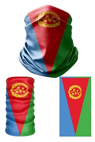e taktik Multifunctional Flag of Eritrea Seamless UV+Face Mask Headband Bandana Do Rag Hairband