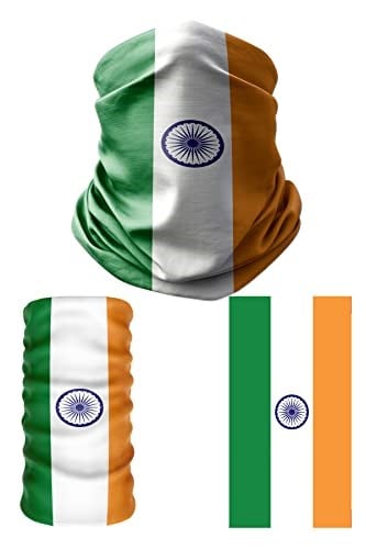e taktik Multifunctional Flag of İndia Seamless UV+Face Mask Headband Bandana Do Rag Hairband