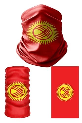 e taktik Multifunctional Flag of Kyrgzstan Seamless UV+Face Mask Headband Bandana Do Rag Hairband