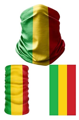 e taktik Multifunctional Flag of Mali Seamless UV+Face Mask Headband Bandana Do Rag Hairband