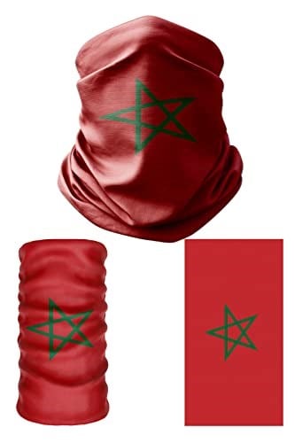 e taktik Multifunctional Flag of Morocco Seamless UV+Face Mask Headband Bandana Do Rag Hairband