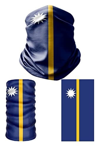 e taktik Multifunctional Flag of Nauru Seamless UV+Face Mask Headband Bandana Do Rag Hairband