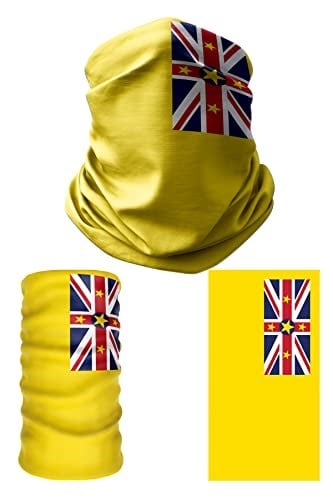 e taktik Multifunctional Flag of Niue Seamless UV+Face Mask Headband Bandana Do Rag Hairband