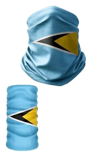 e taktik Multifunctional Flag of Saint Lucia Seamless UV+Face Mask Headband Bandana Do Rag Hairband