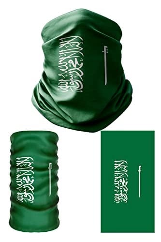 e taktik Multifunctional Flag of Saudi Arabia Seamless UV+Face Mask Headband Bandana Do Rag Hairband