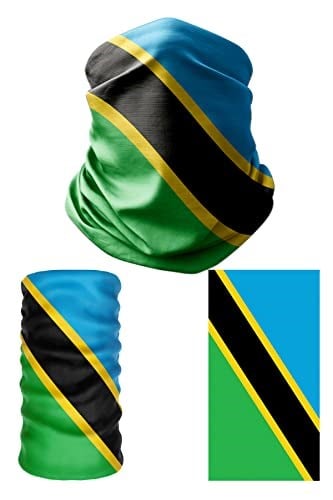 e taktik Multifunctional Flag of Tanzania Seamless UV+Face Mask Headband Bandana Do Rag Hairband