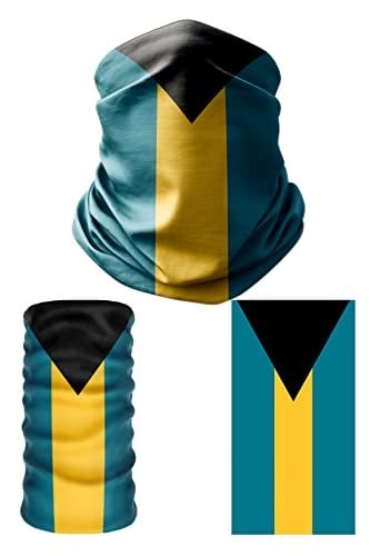 e taktik Multifunctional Flag of the Bahamas Seamless UV+Face Mask Headband Bandana Do Rag Hairband
