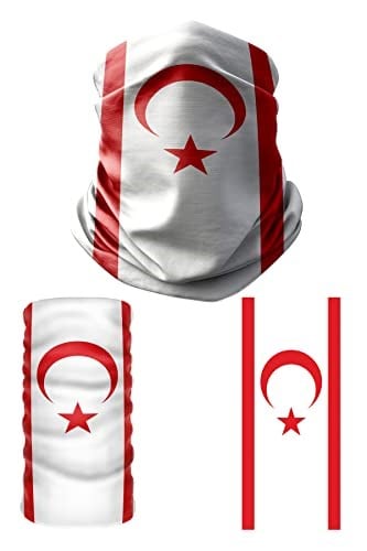 e taktik Multifunctional Flag of the Turkish Republic of Northern Cyprus Seamless UV+Bandana Do Rag Hairband