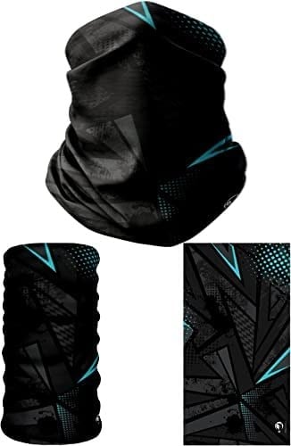 e taktik Multifunctional Geometric Blue - Black Pattern Seamless Knitting UV+ Neckerwear Face Mask Headband Bandana Do Rag Hairband