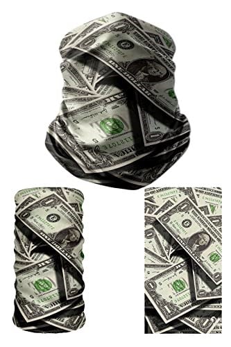 e taktik Multifunctional Green Dollar Seamless Knitting UV+ Neckerwear Face Mask Headband Bandana Do Rag Hairband