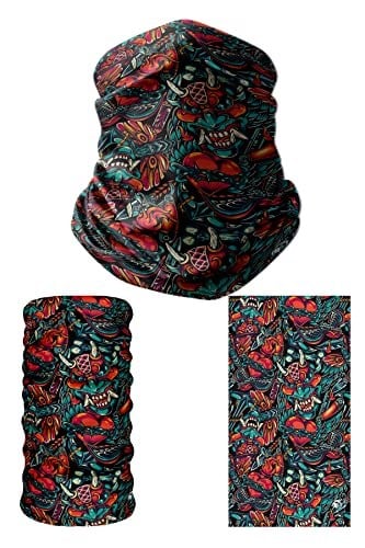 e taktik Multifunctional Heart Demon Seamless Knitting UV+ Neckerwear Face Mask Headband Bandana Do Rag Hairband