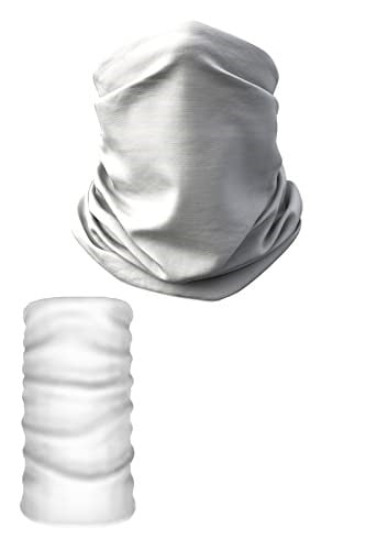 e taktik Multifunctional One Colour White Seamless Knitting UV+ Neckerwear Face Mask Headband Bandana Do Rag Hairband